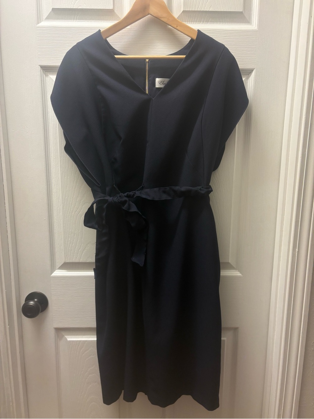 Women’s elegant navy sheath dress